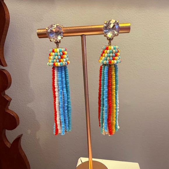 J. Crew Multicolor Beaded Tassel Earrings - Picture 4 of 8